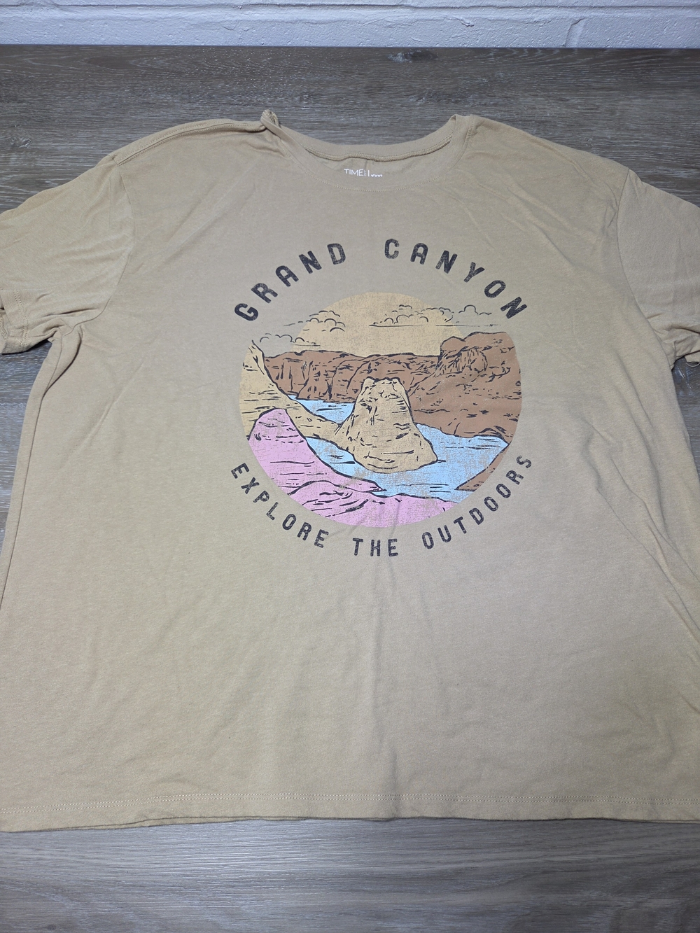 Time and Tru Grand Canyon Graphic T-Shirt Women's XXXL 22 Tan